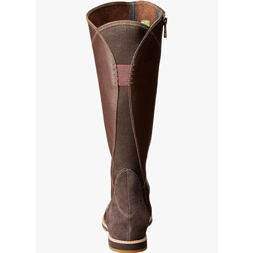 Ahnu Women Helena Tall Brandy Waterproof Leather Boots Sz 7.5 Comfort Western - Picture 4 of 10
